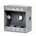 Westgate W2B75-5X Two-Gang Weatherproof Box, 3/4" Trade, 5 Outlet Holes