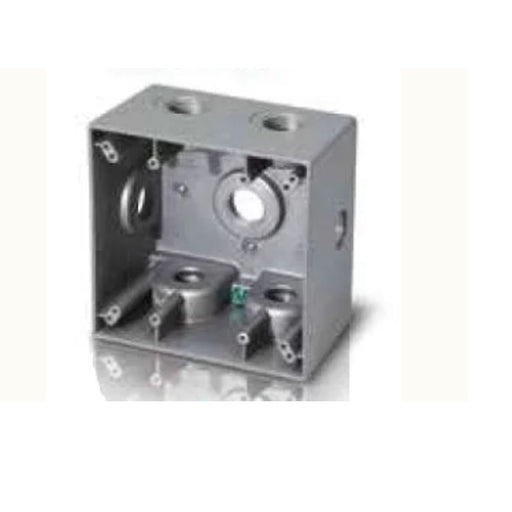 Westgate W2DB75-7X Two-Gang Deep Box, 3/4" Trade Size, 7 Outlet Holes