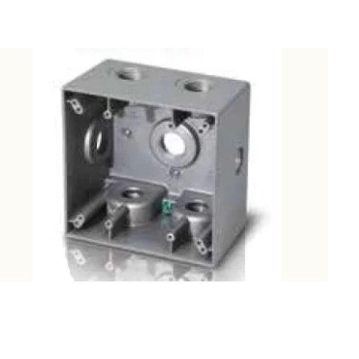 Westgate W2DB75-7X Two-Gang Deep Box, 3/4" Trade Size, 7 Outlet Holes