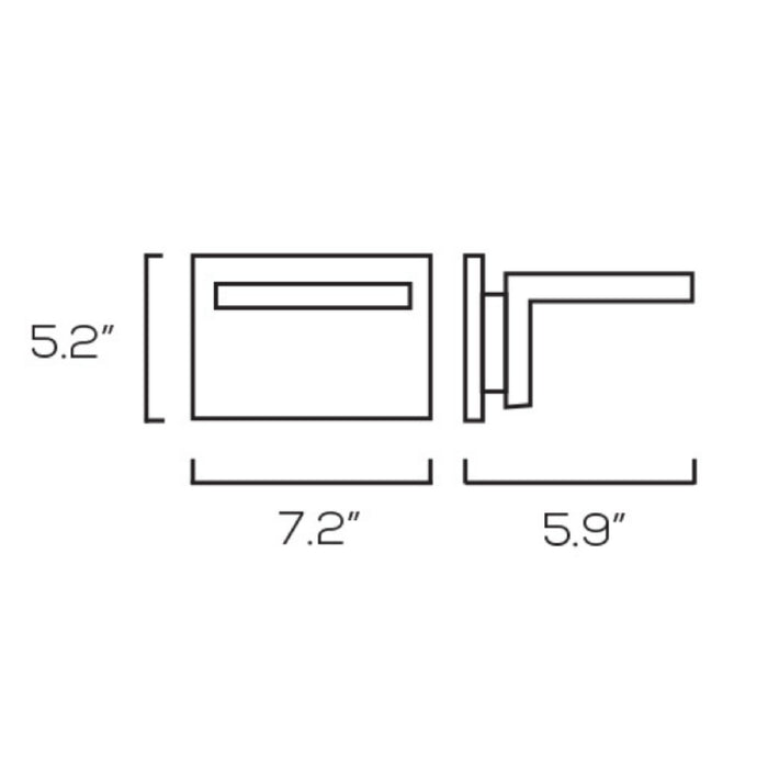 Sarin WL-600 10W 7" LED Outdoor Wall Sconce, 3000K