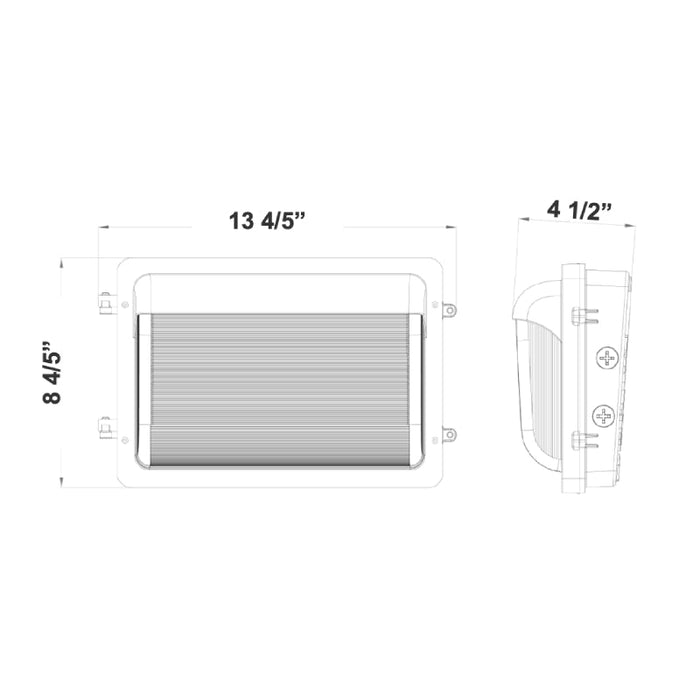Westgate WPFX 40W/60W/80W LED Flat Wall Pack, Multi CCT