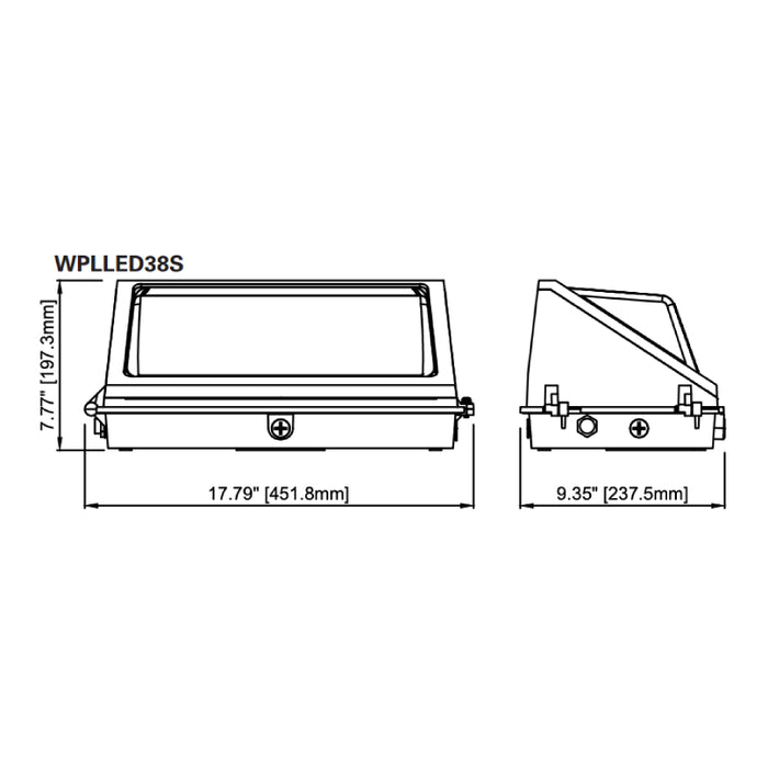 Lumark WL 120W/130W/140W/150W LED Large Wall Pack, 5CCT Selectable, 120-347V