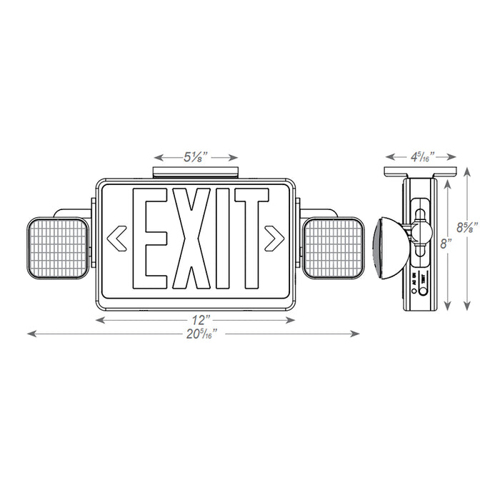 Sure-Lites APC Combo with LED Square Heads