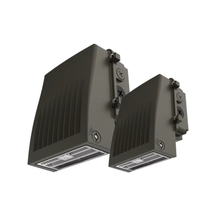 Lumark AWP 55W/65W/75W LED Architectural Medium Fins Wall Pack, 3CCT Selectable, 120-347V