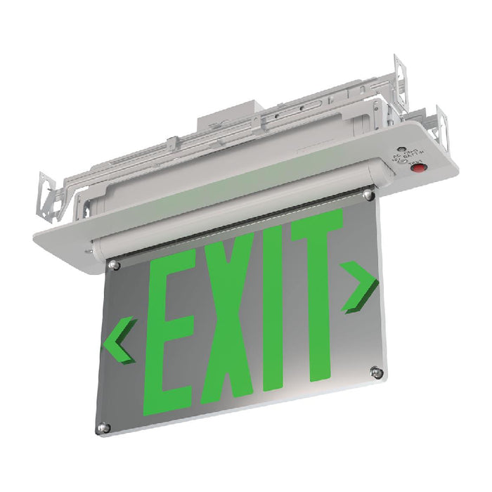 Lithonia Contract Select BE W U Basics Edge-lit Exit Sign, Universal Mount