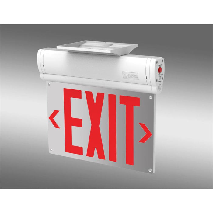 Lithonia Contract Select BE W U Basics Edge-lit Exit Sign, Universal Mount