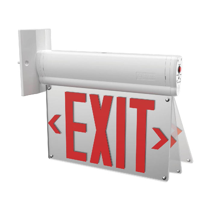 Lithonia Contract Select BE W U Basics Edge-lit Exit Sign, Universal Mount