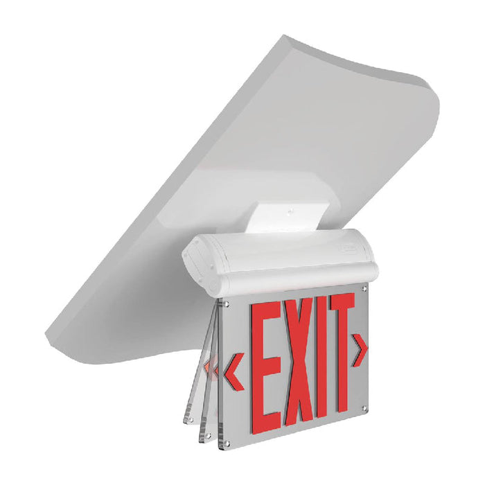 Lithonia Contract Select BE W U Basics Edge-lit Exit Sign, Universal Mount