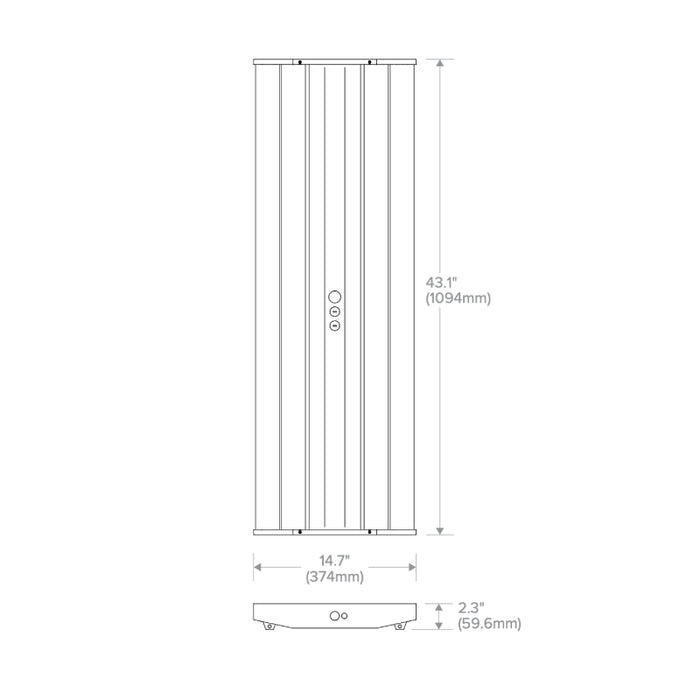 Columbia CLB4 4-ft 388.2W, LED Linear High Bay, 57000 Lumens, 0-10V Dimming, 120-277V
