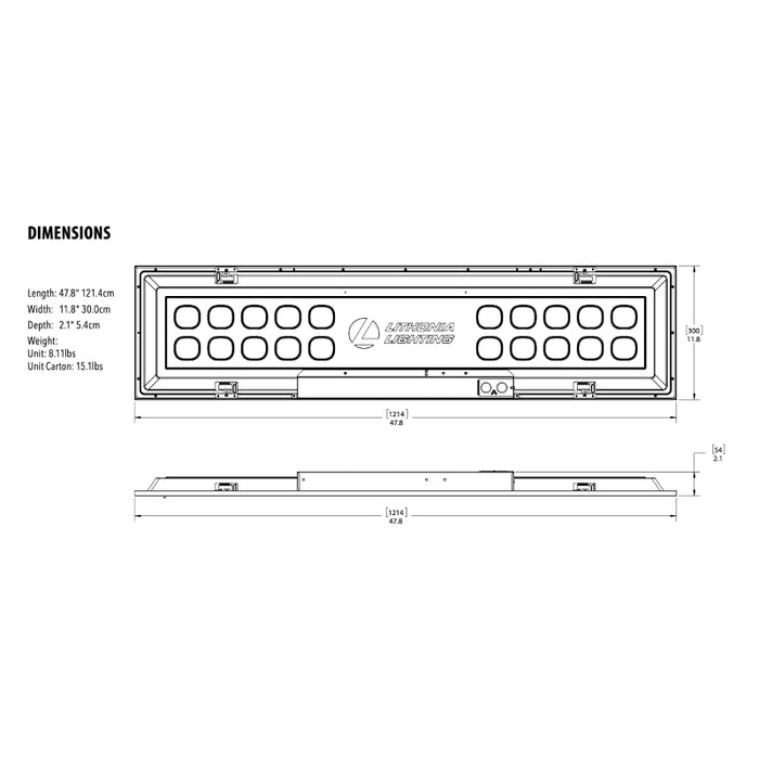 Lithonia Contractor Select CPX 1x4 LED Switchable Panel, Switchable CCT 3500K/4000K/5000K, Up to 4280lm, 80+CRI, 120-277V