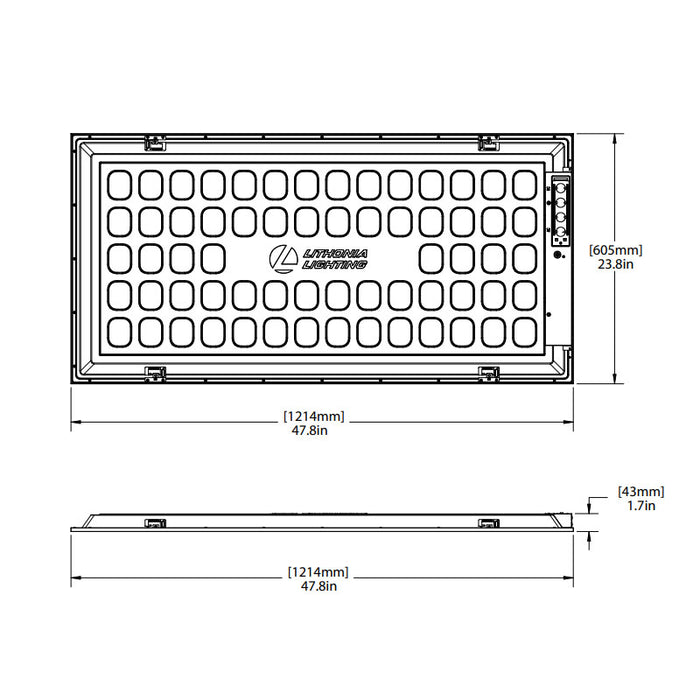 Lithonia CPXS 2x4 LED Switchable Panel with nLightAIR2 and Sensor, 3CCT & Lumen Selectable