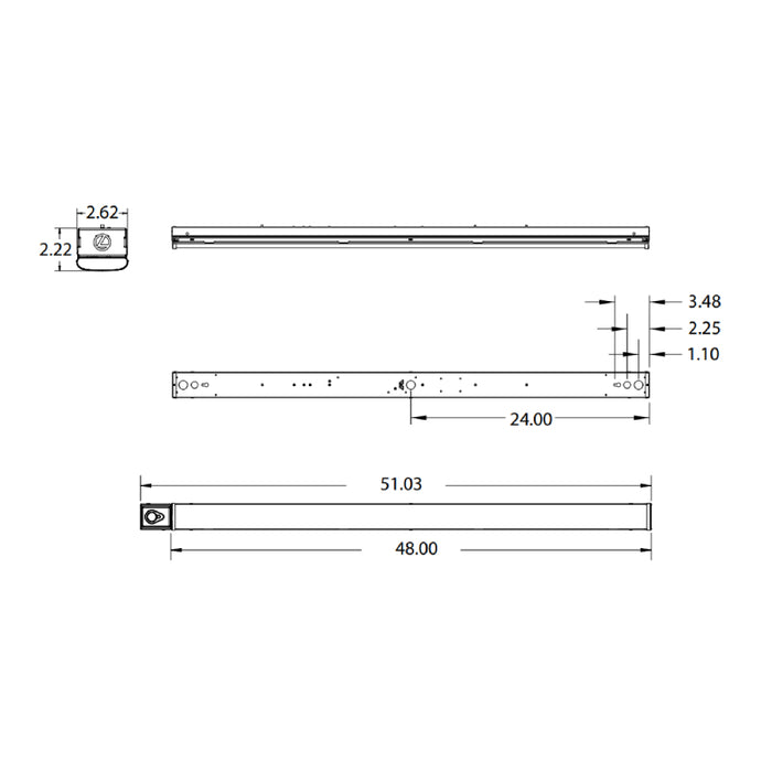 Lithonia Contractor Select CSS 4-ft 27/36/43W, CCT Selectable LED Strip Light, Up to 5000LM, with 10W Emergency Battery Pack, 120-277V