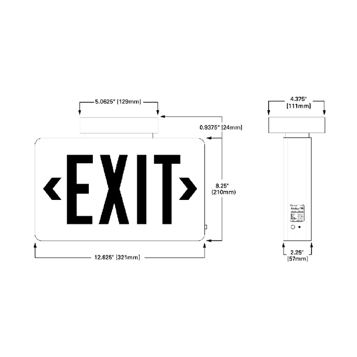 Sure-Lites CX6 LED Exit Sign, AC only