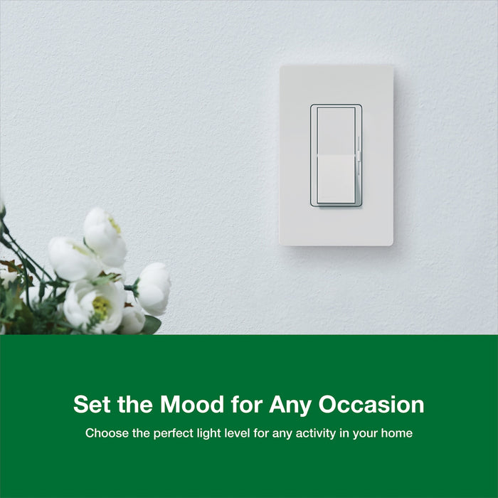 Lutron Diva LED+ Dimmer DVSCCL-153P, 150W Single-Pole/3-Way, for Dimmable LED, Halogen and Incandescent Bulbs