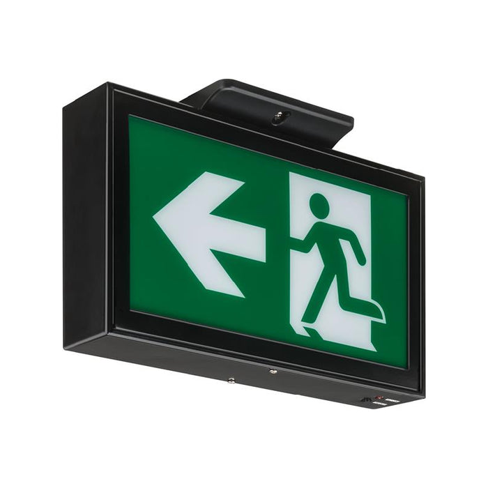 Lithonia EARM Signature Extruded Aluminum Running Man Sign, Nickel-cadmium Battery, Double face, Self-diagnostics, 120V