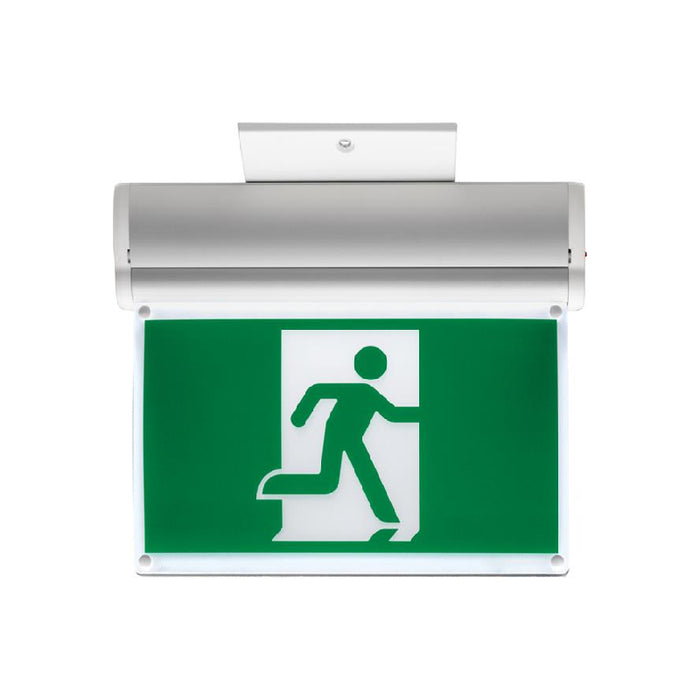 Lithonia EDGRM Quantum Extruded Aluminum Edge-Lit Running Man Sign, Nickel Metal Hydride, 120-347V - White