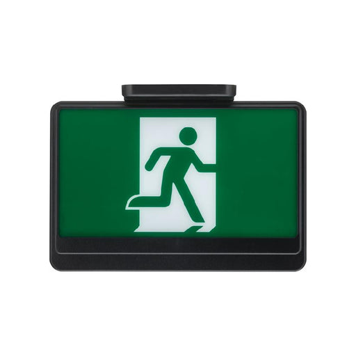 Lithonia EXRM Basics Thermoplastic Running Man Sign, Nickel Cadmium Battery, 120/347V - Black