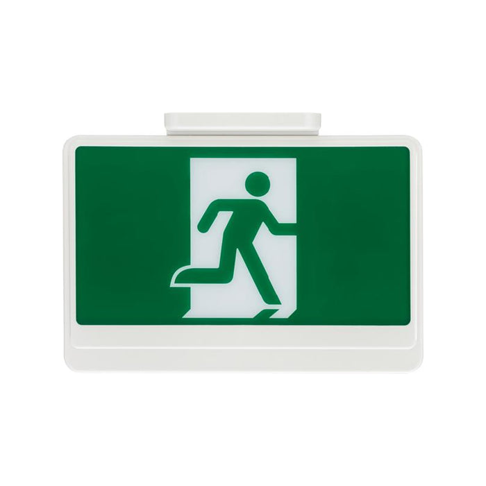 Lithonia EXRM Basics Thermoplastic Running Man Sign, Nickel Cadmium Battery, Self-diagnostics, 120/347V- White