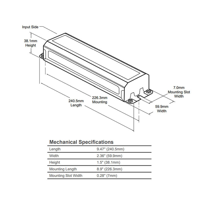 eldoLED FieldSET OTI 180W LED Industrial Driver, 120-277V