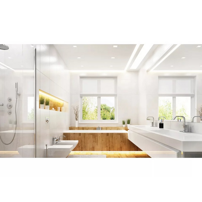Halo HLBPH 6" Round Slim Smooth-Lens Canless LED Downlight, 6CCT Selectable, 120V, Matte White