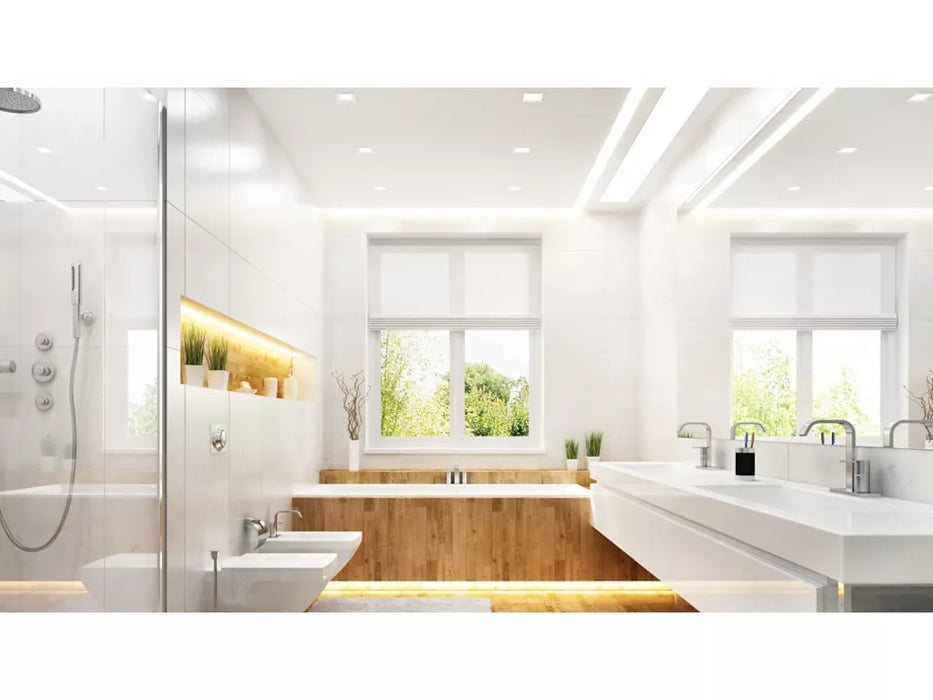 Halo HLBSL 4" Slim Canless LED Downlights, 5CCT Selectable, 600 Lumens, 120V, Matte White