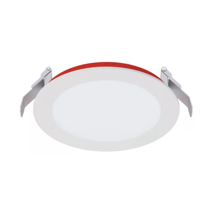 Halo HLBFR609FS5 6" Round Fire Rated Slim Low-Glare Canless LED Downlight, 5CCT Selectable, 120V - Matte White