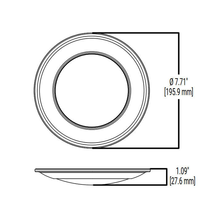 Halo HLS609 6" Round LED Low Profile Surface Mount, Contractor Pack