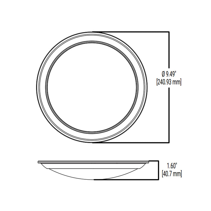 Halo HLS912 9" Round LED Low Profile Surface Mount