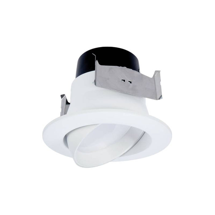 Halo LA406 4" All-Purpose 8.6W LED Adjustable Retrofit Gimbal, 600 Lumens, 90 CRI, Dimming down to 10%, Matte White