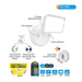 Halo FGS30CLD2D 12W/18W/27W LED Security Floodlight with Dusk to Dawn Photocell, 5CCT & 3 Lumens Selectable, 120V