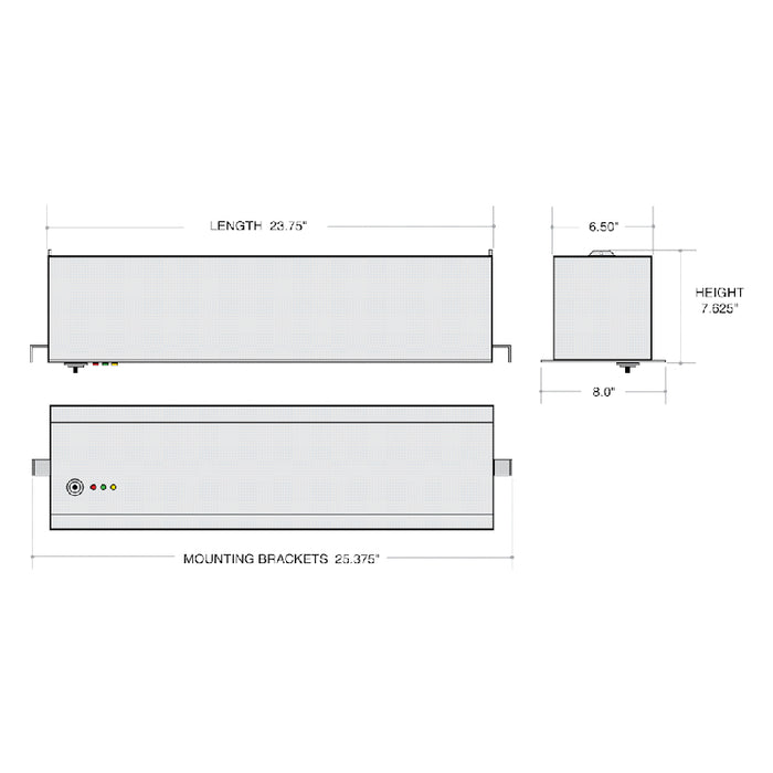 IOTA IIS 125 CG 125W Emergency Inverter for Ceiling Grid Mounting  Requires 1 Battery Sold Separately