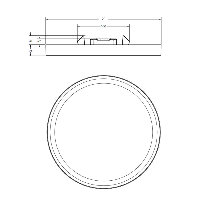 Juno JSF SlimForm 5" LED Round Surface Mount Downlight, Selectable CCT, 120V