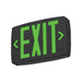 Lithonia LQM Quantum Thermoplastic LED Exit Sign, Single or Double Face, Red/Green Selectable, 120-277V, Black