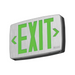 Lithonia Contractor Select LQM Quantum Thermoplastic LED Exit Sign, Single or Double Face, Red/Green Selectable, 120-277V - Black/Brushed Silver 