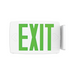 Lithonia Contractor Select LQM Quantum Thermoplastic LED Exit Sign, Single or Double Face, Red/Green Selectable, 120-277V - White