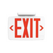 Lithonia Contractor Select LQM Quantum Thermoplastic LED Exit Sign, Single or Double Face, Red/Green Selectable, 120-277V - White