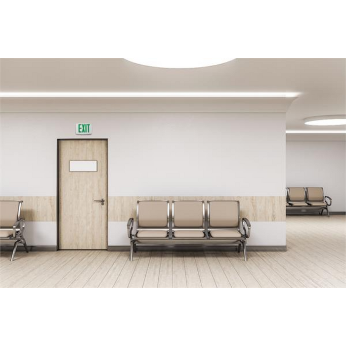 Lithonia Contractor Select LQM Quantum Thermoplastic LED Exit Sign, Single or Double Face, Red/Green Selectable, 120-277V