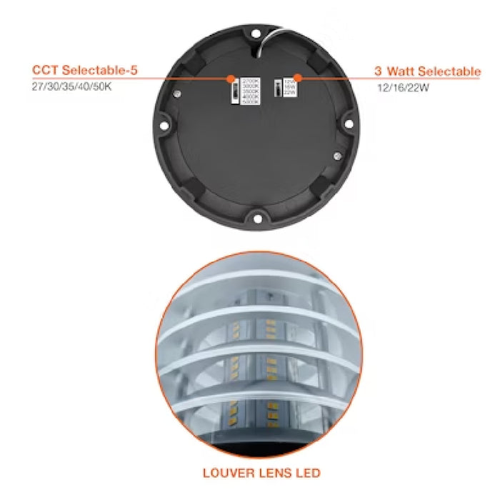 Envision LED 12W/16W/22W LED Round Flat Top Bollard Head