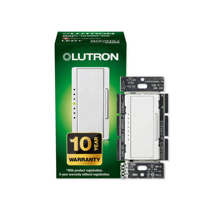 Lutron MACL-153M Maestro LED+ Dimmer Switch,150W LED, Single Pole or 3-Way