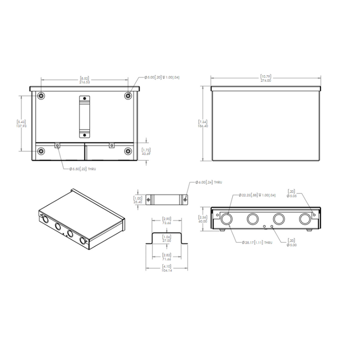 Diode LED VLM Series 24V 96W Constant Voltage LED Driver with NEMA3R Junction Box
