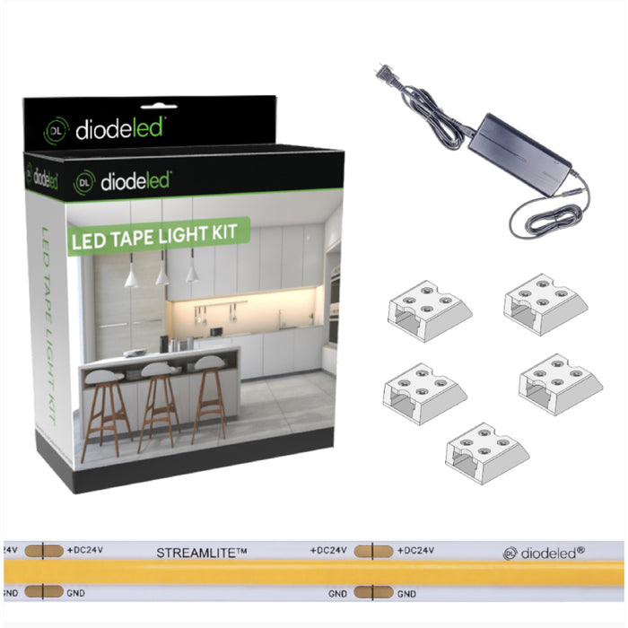 Diode LED Streamlite 24V Diffused LED Linear Light Kit, 96W Plug-In Adapter
