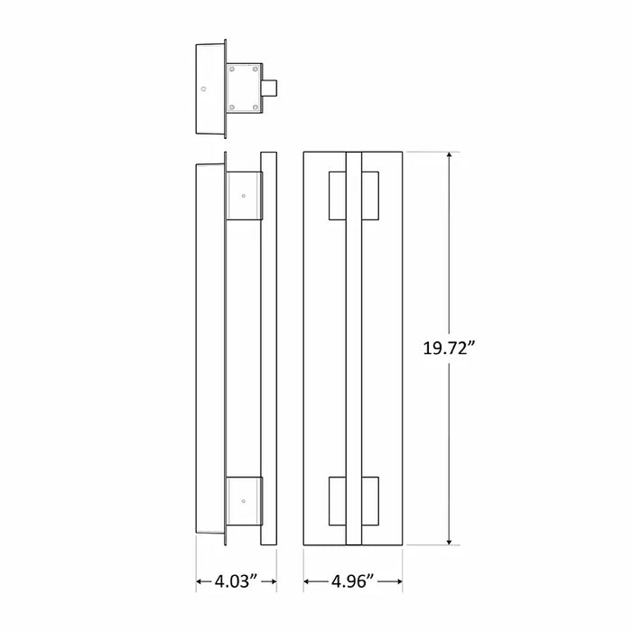 Westgate CRE-MP-03 Crest 5W/10W/15W/20W 20" Tall, CCT Selectable LED Wall Sconce, Up to 1800 Lm, 120-277V