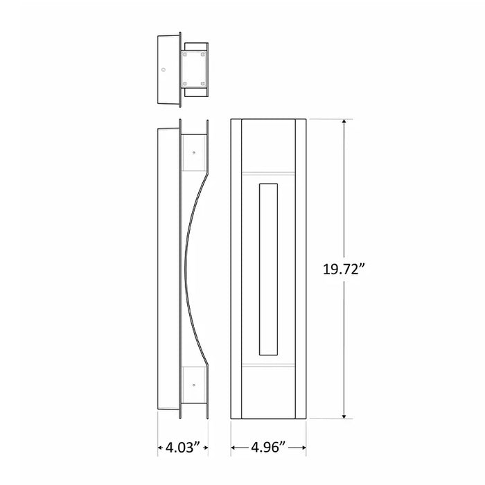 Westgate CRE-MP-04 Crest 5W/10W/15W/20W 20", CCT Selectable,LED Wall Sconce, Up 1800 Lm, Dimmable, 120-277V