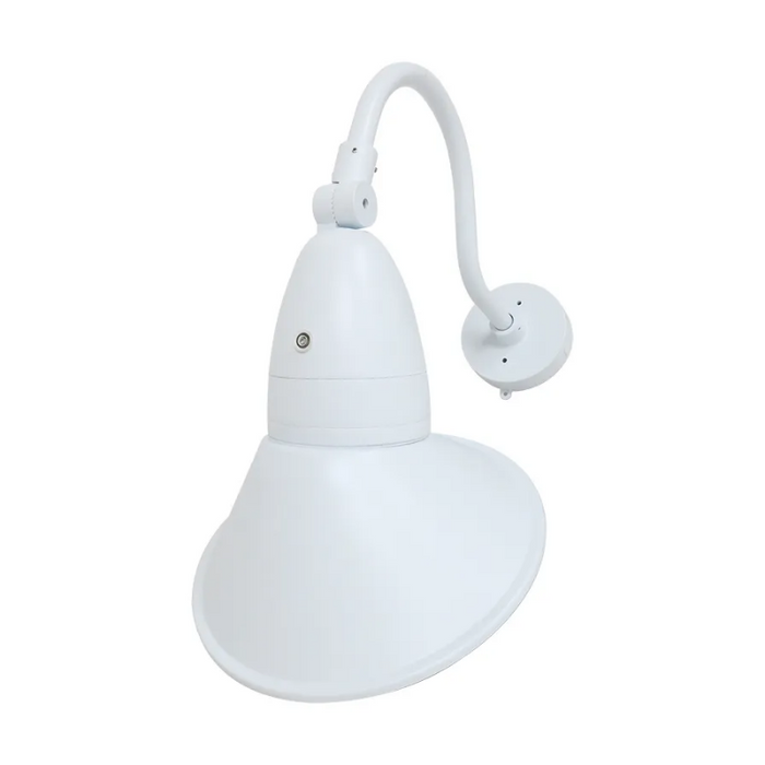 Westgate GNBA 18W/26W/35W LED Angled Gooseneck Barn Light with Photocell, 3CCT Selectable, 120-277V - White