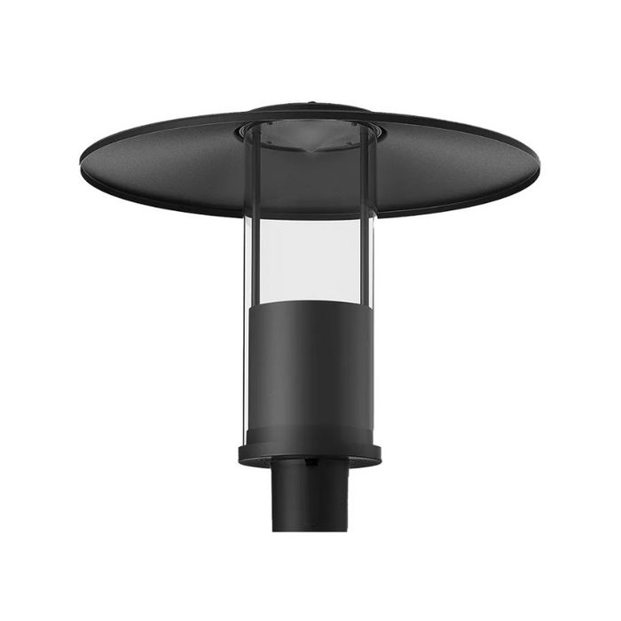Westgate GPH-12 1-lt 20" Tall LED Outdoor Post Light, 12/20/30/40W, 1200-4000 Lumens, CCT Selectable, 120-277V
