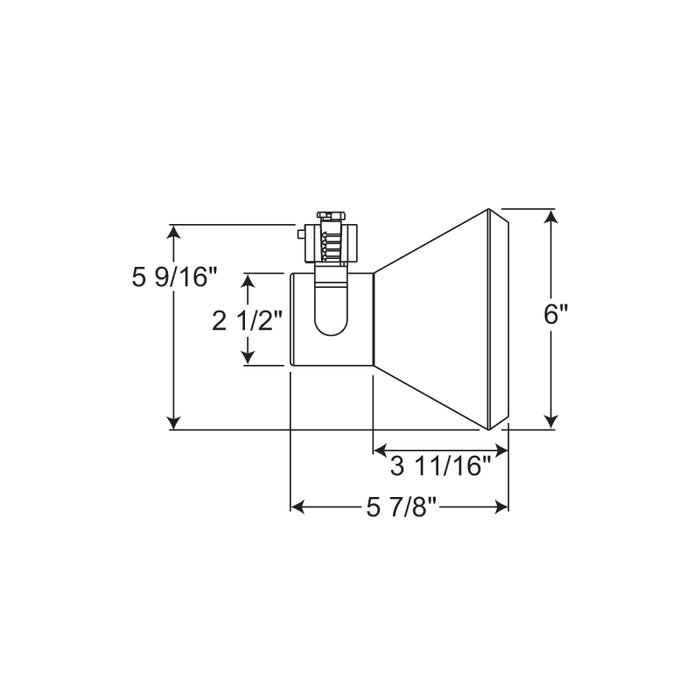 Juno R550 Trac-Lites PAR38 Flared Step Track Head