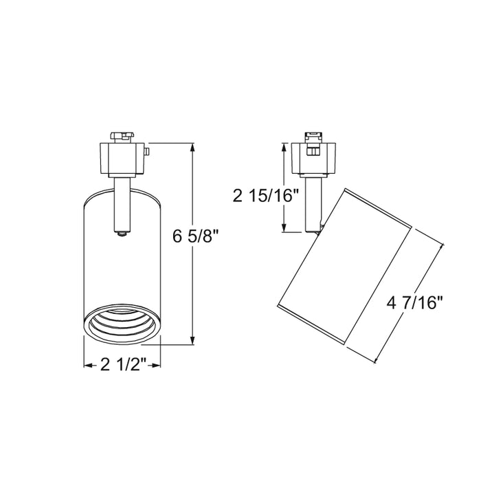 Juno R605L Trac-Lites 10W Integral LED Cylinder Track Head, 1000 Lumens, 80CRI, 120V
