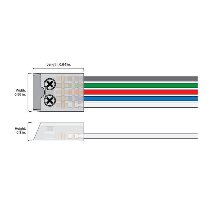 Diode LED VALENT RGBW Tape Light Terminal Block Splice Connector