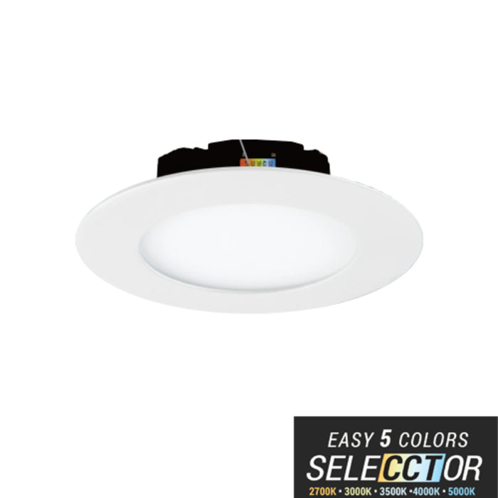 Elite RL412 4" 8W 550 Lumens Round Slim LED Changeable Trim, CCT Selectable