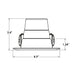 Elite RL431 4" 10W LED Retrofit Baffle, 5CCT Selectable, 700 Lumens, 120V